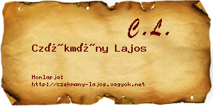 Czékmány Lajos névjegykártya