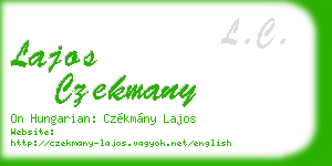 lajos czekmany business card